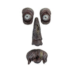 masque arbre résine yeux plastique moustache barbe artisanal jardin décoration pastorale naturelle