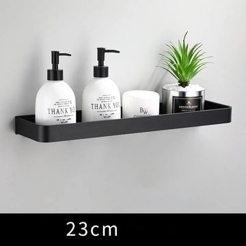 étagère murale salle bain blanche aluminium porte serviette porte brosse dents