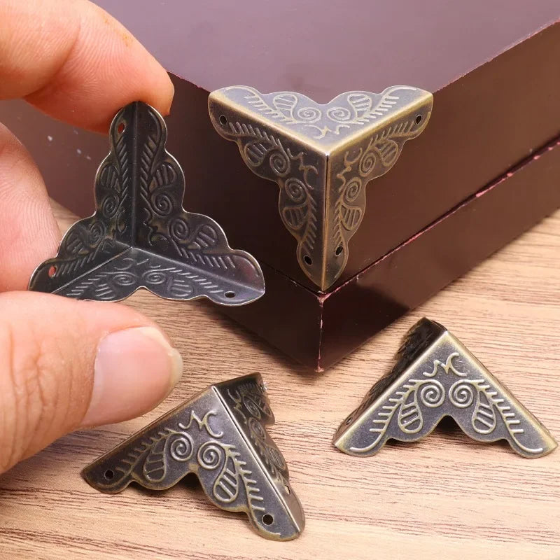 cornières protection d'angle bronze ornements floraux vintage set 120 pièces travaux bois