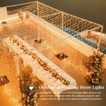 décoration noël guirlande led 100m blanc chaud points lumineux moderne imperméable ip66 prise électrique