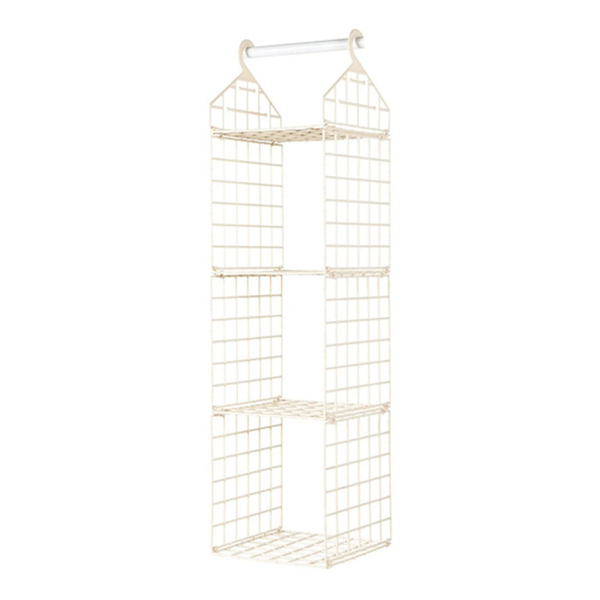 étagère suspendue moderne rose pâle étages hooks rangement serviettes pulls