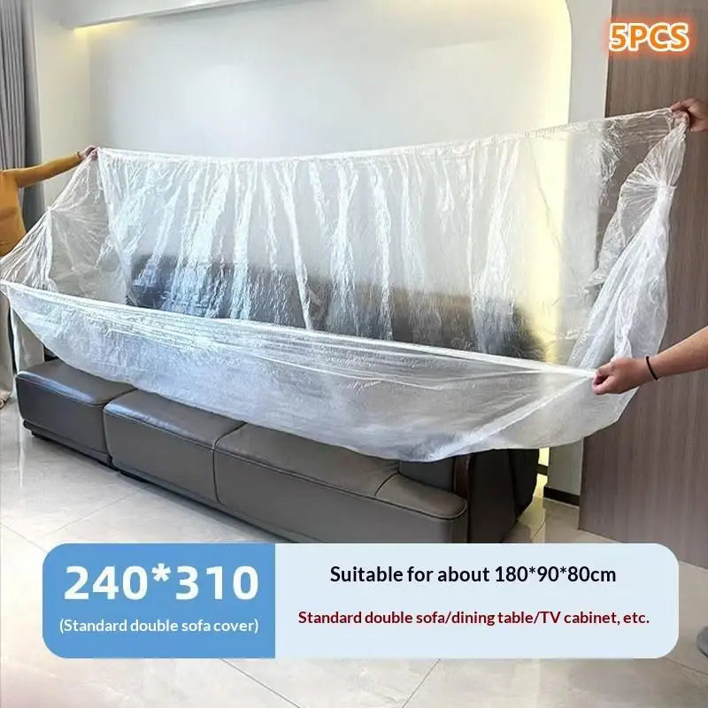 housses protection meubles jetables transparentes imperméables renovation peinture maison 20 pieces simple fonctionnel
