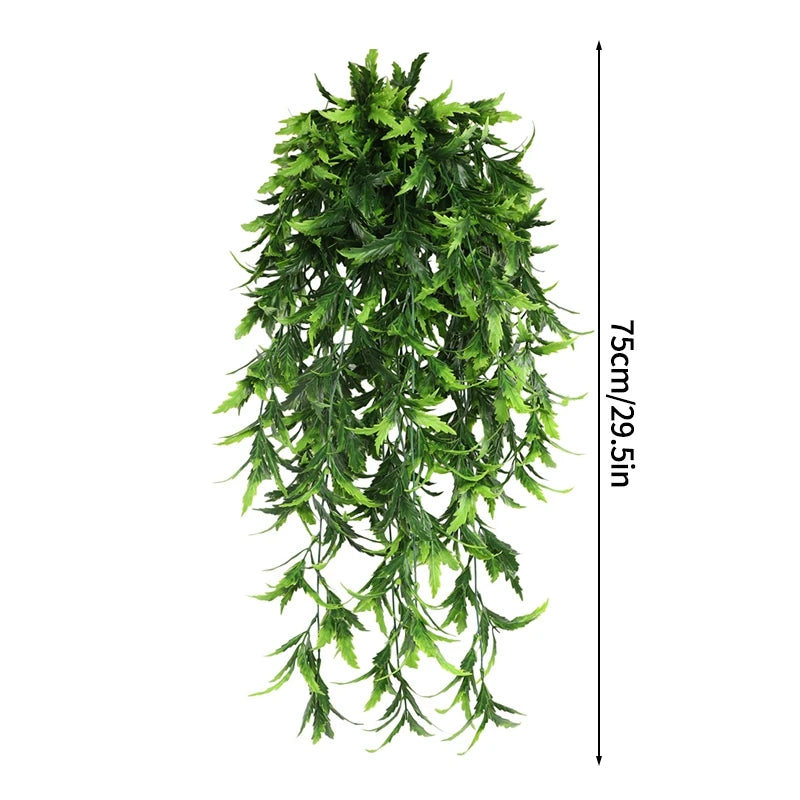 plantes artificielles suspendues vert feuilles fines moderne cordelette mariage anniversaire baby shower