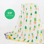 couverture bébé deux couches coton bambou motif floral moderne opacité verte blanc roseclair