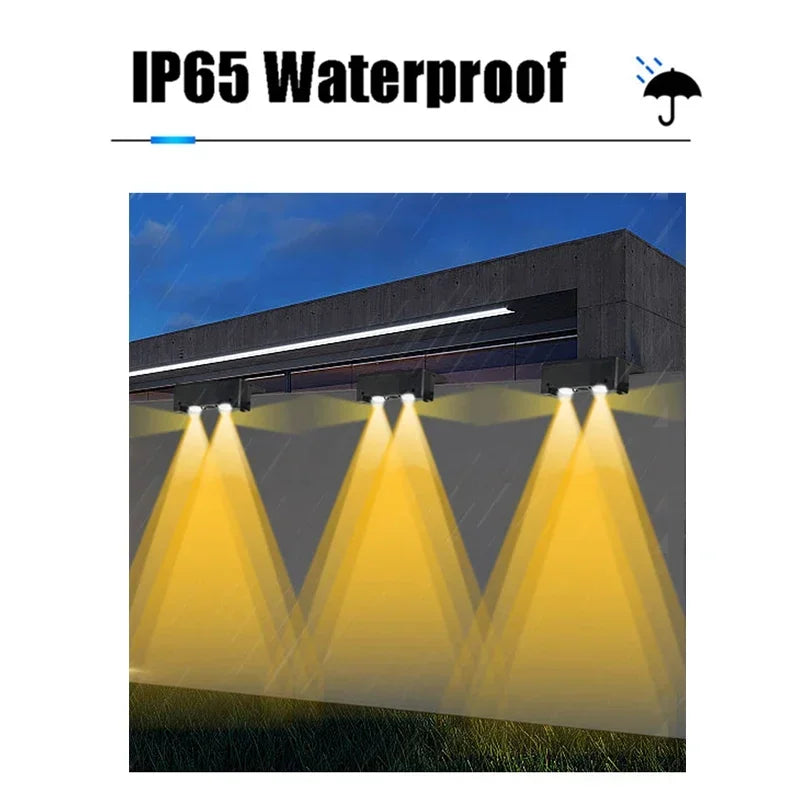 applique murale led solaire ip65 contemporaine éclairage extérieur panneaux solaires polycristallins noir