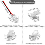 Connecteur LED angle L pour éclairage sous meuble
