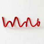 support mural crochets spirale moderne noir rouge orange argent blanc
