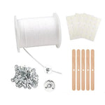 fil coton cire bâtonnets clips métalliques étiquettes bricolage artisanal blanc pratique utilitaire
