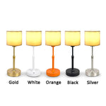 lampe table vintage or plissée interrupteur tactile rechargeable led noir beige
