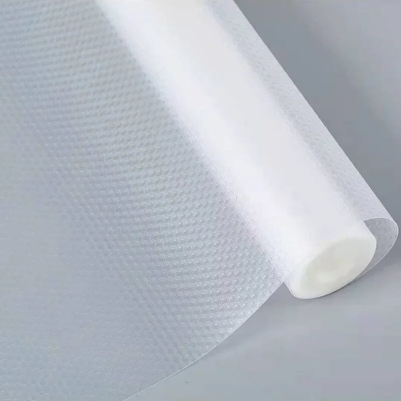 tapis protection transparent gris clair points noirs adhésif moderne réfrigérateur armoire tiroir imperméable