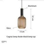 suspension lumineuse moderne vert rayures opacité câble noir gris beige chambre salon