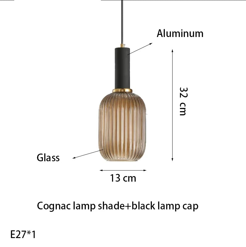 suspension lumineuse moderne vert rayures opacité câble noir gris beige chambre salon