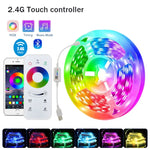 ruban led multicolore 10m 20m 30m controle application bluetooth moderne adhésif led individuelles