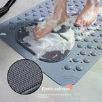 tapis bain antidérapant pvc gris bleu clair vert beige rose points moderne minimaliste douche