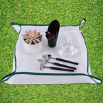 tapis jardinage blanc vert moderne rayures grille poignées 50cm 1m imperméable transplantationiauxités