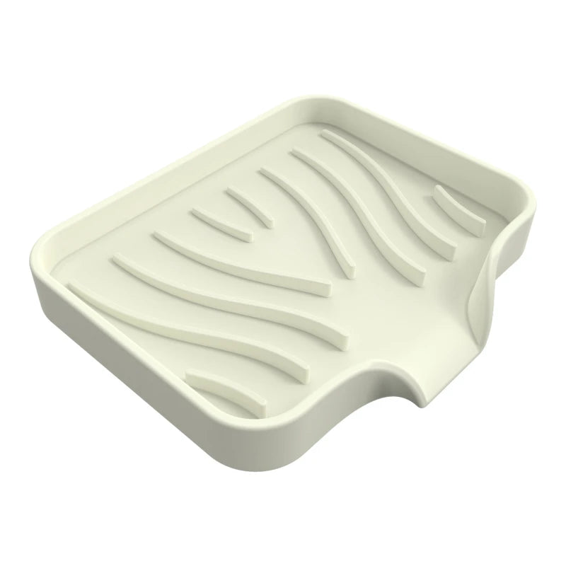 support savon silicone auto drainant adhésif moderne salle bain évier cuisine couleur unie