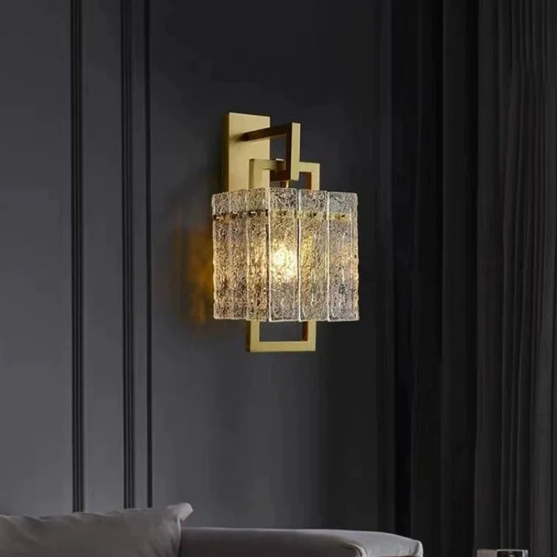 suspension lumineuse moderne élégante or noir transparent verre strié chambre salon restaurant