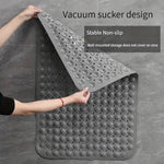 tapis bain antidérapant perforé gris blanc points massage 35x70cm salle bain moderne fonctionnel