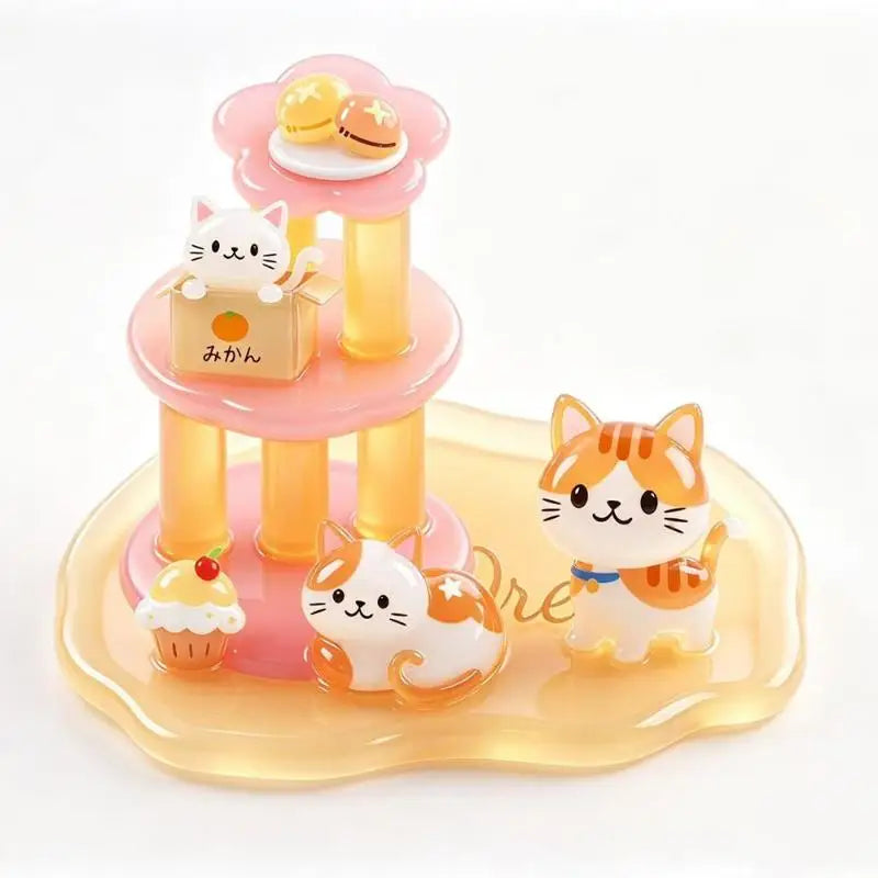 stickers cartoon animaux mignons cupcakes ballons parapluies kawaii enfantin multicouleurs minidécors papier