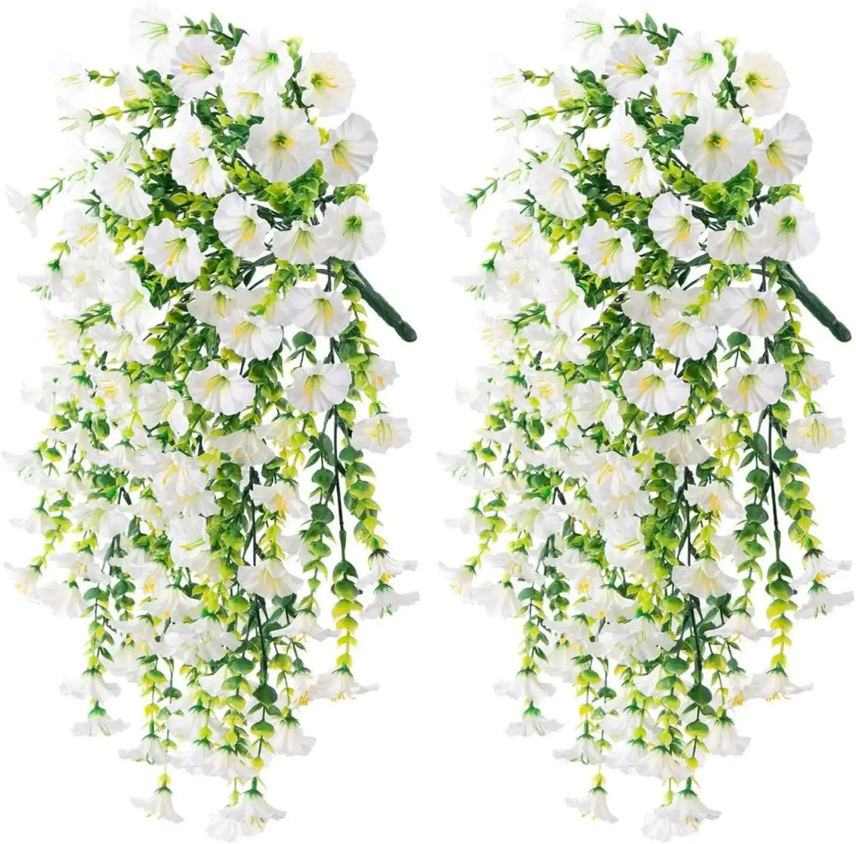 guirlande artificielle fleurs violettes roses jaunes modernes extérieures décoration jardin balcon
