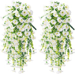 guirlande artificielle fleurs violettes roses jaunes modernes extérieures décoration jardin balcon