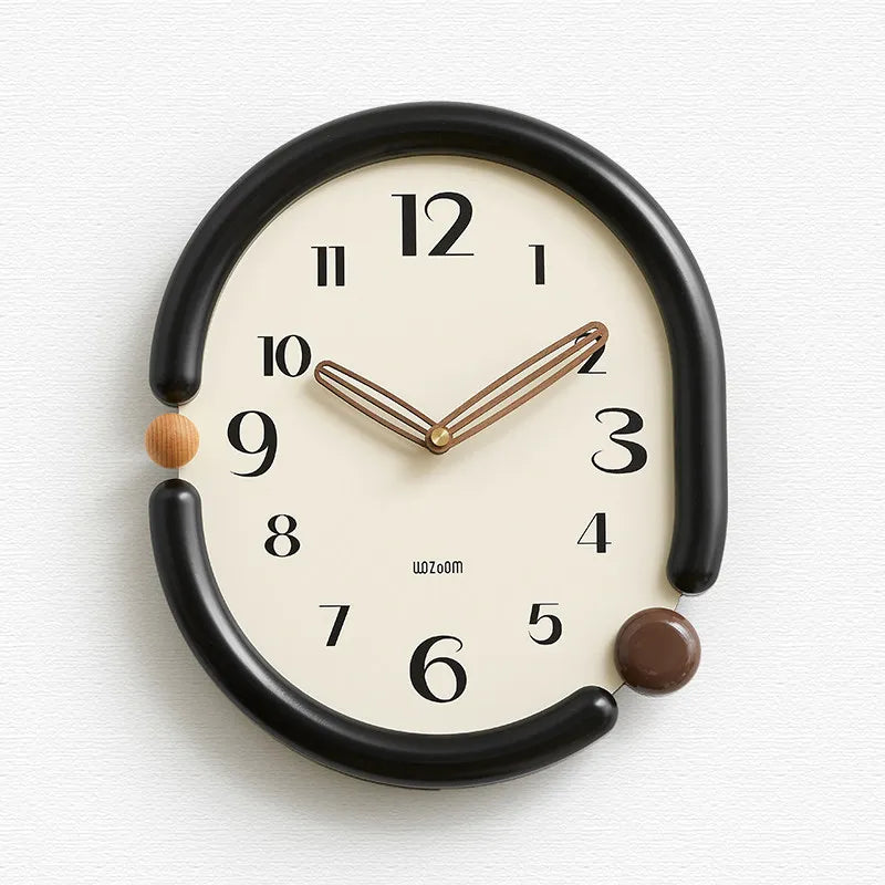 horloge murale moderne noir blanc aiguille circulaire salon environnement protection batterie