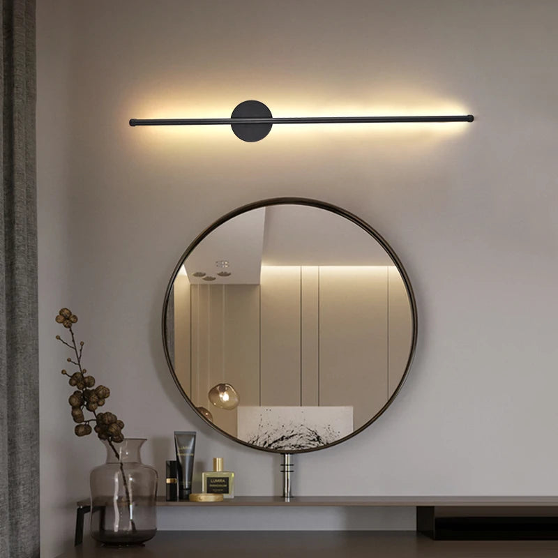 lampes murales modernes led minimalistes noires fixation murale golden 40cm 55cm