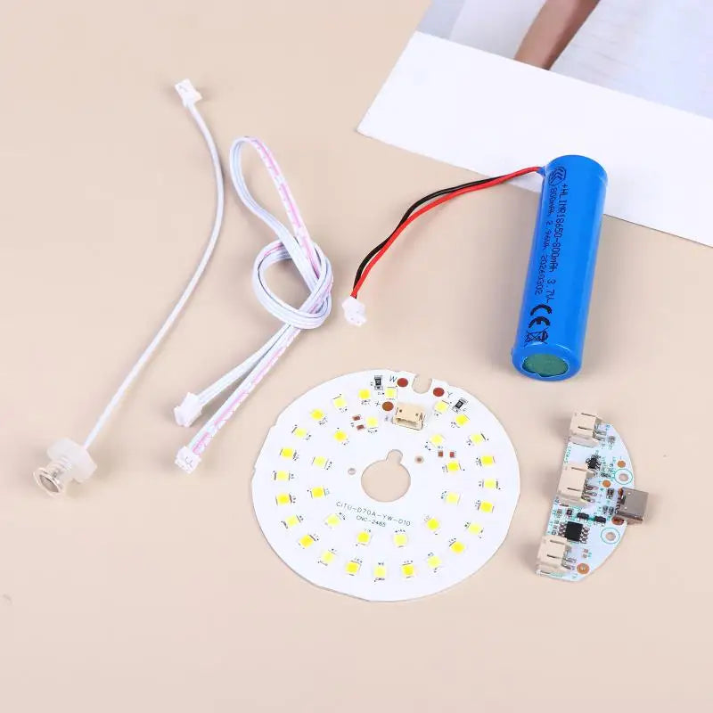 kit led blanc jaune bleu moderne rechargeable cable carte electronique