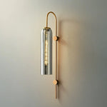 lampe murale moderne or argent transparente élégante câble électrique fixée chambre cuisine