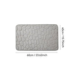 tapis bain moderne gris bleu rose blanc marron texture cailloux antidérapant absorption eauversible salle