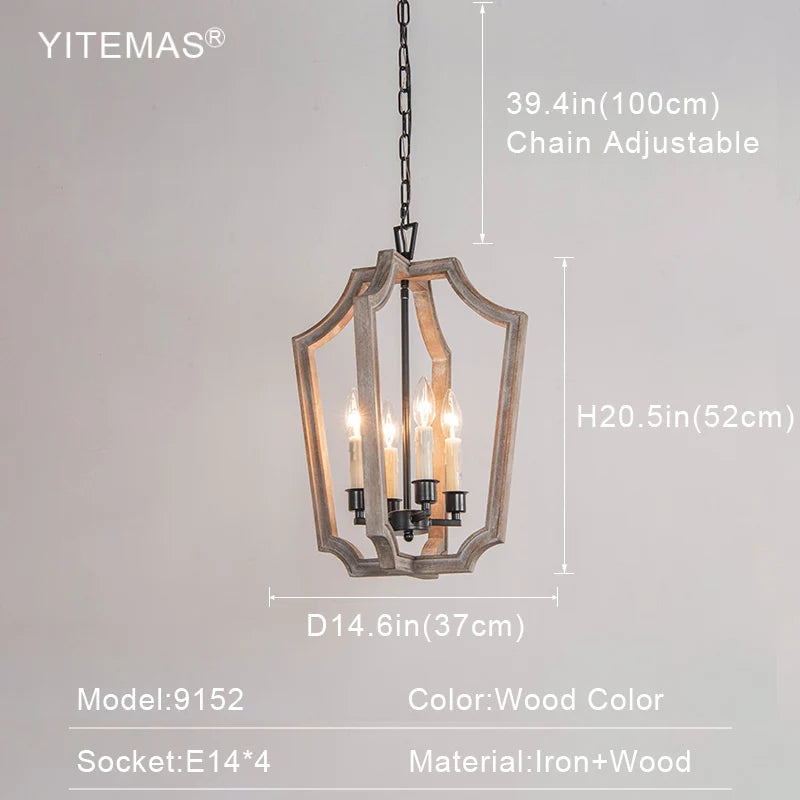 lampe suspendue bois naturel structure géométrique vintage ampoules e14 four pieces chambre salle manger