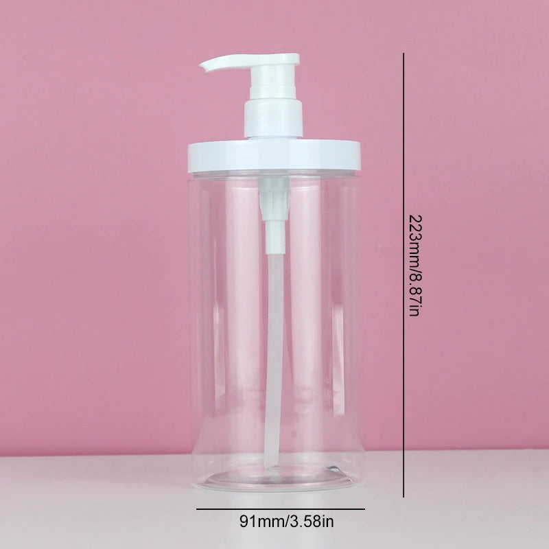 flacons distributeurs pompe gel douche 1000ml 500ml transparent moderne minimaliste