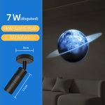 lampe projection lune moderne éclairage blanc gris éclairage intérieur plafonnier led opacité chambre salon