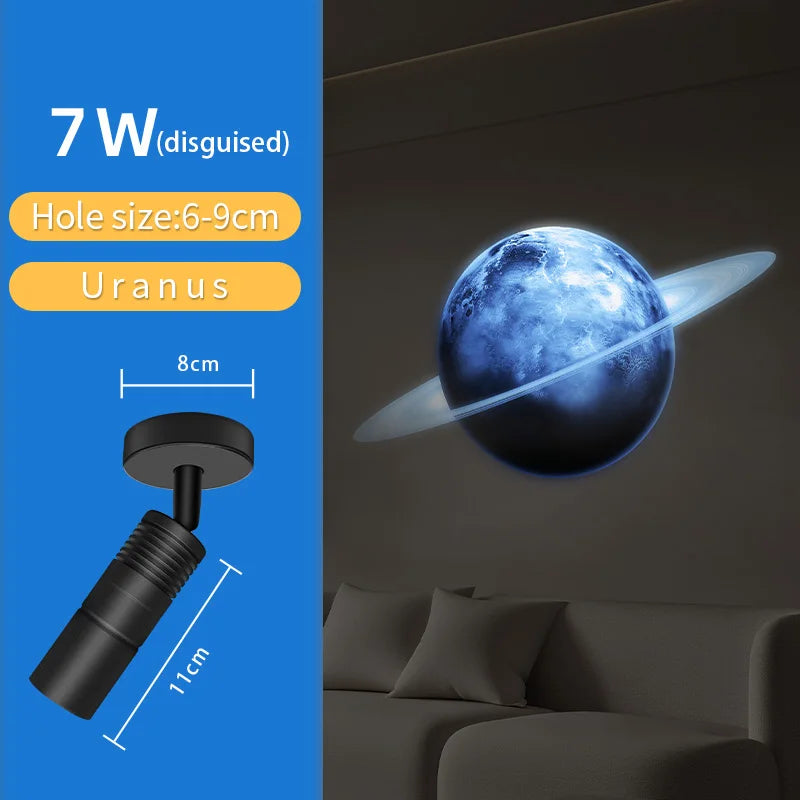 lampe projection lune moderne éclairage blanc gris éclairage intérieur plafonnier led opacité chambre salon