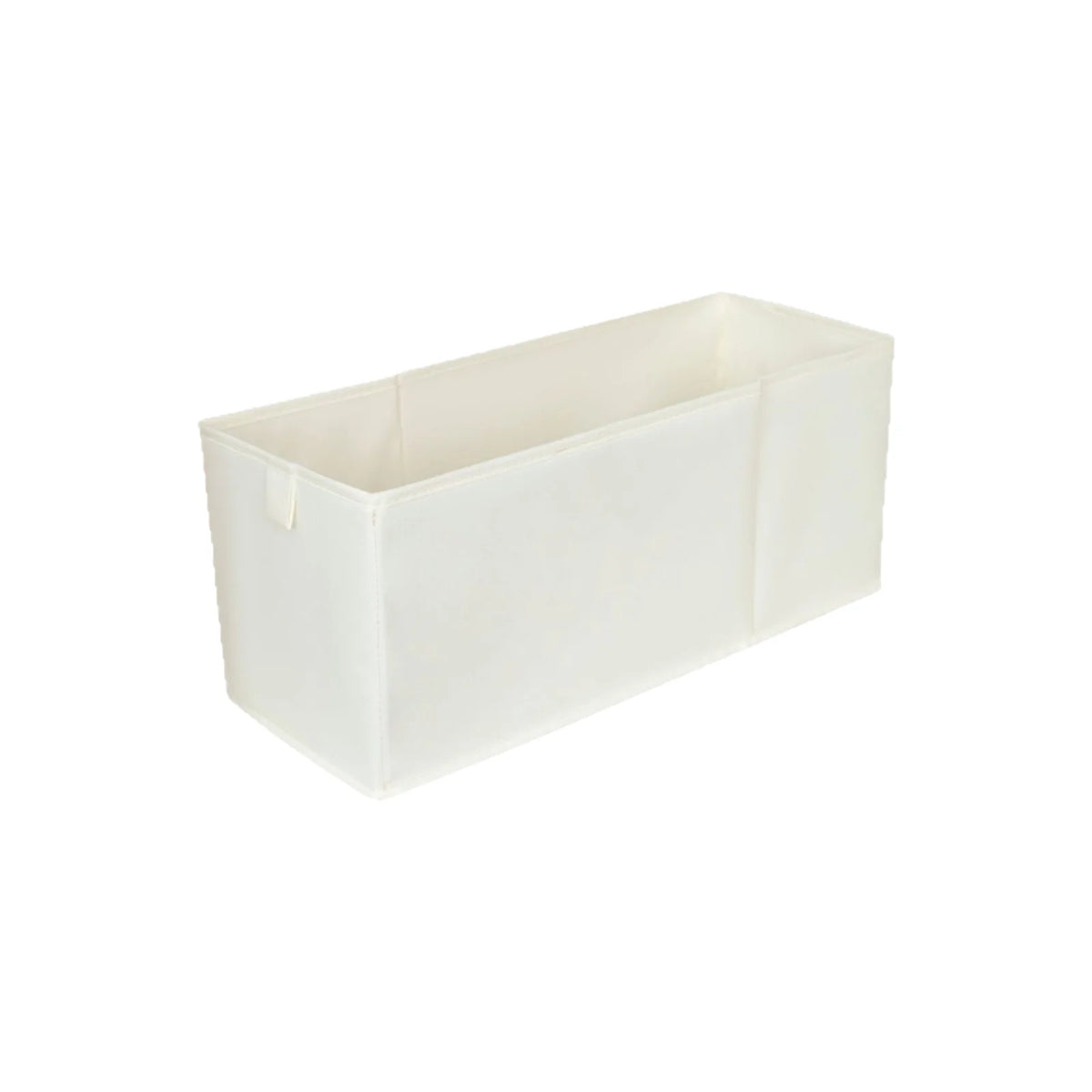 boîtes rangement tissu beige moderne opaques étroites longues sous lit chambre salon buanderie