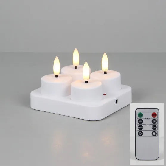 bougies led rechargeables blanc modernes télécommande boîte rangement câble usb 12pcs 4pcs 6pcs