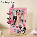 cadre photo acrylique transparent support carte kpop décor disque vinyle écouteurs coréen moderne