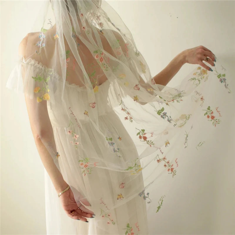 voile mariée blanc fleurs colorées transparent classique romantique erotique erotique erotique erotique salopes salopes