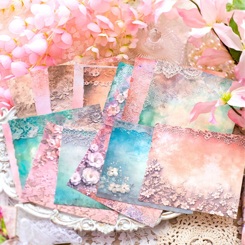papier décoratif vintage rose gris bleu fleurs dentelle cartes postales mariage anniversaire noël halloween