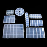 boîtes rangement bijoux transparentes plastique modernes compartiments poignées breloques lettresscrição solution respecte contraintes données