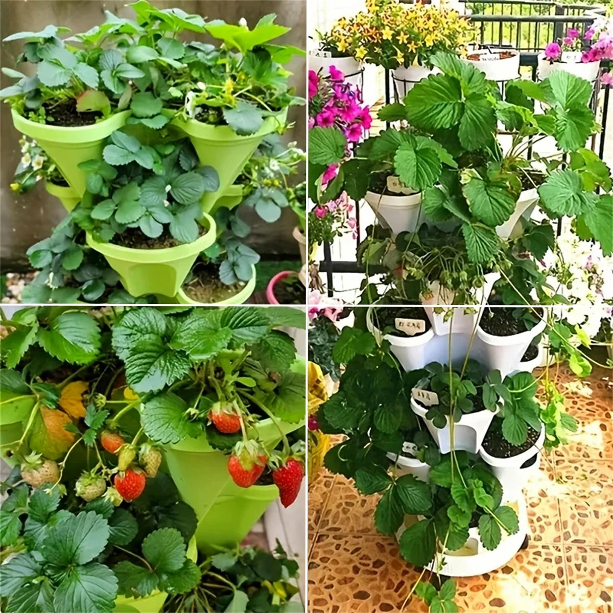 pot fleur empilable roulettes plateau base moderne plante jardin intérieur extérieur