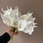 bouquet fleurs artificielles calla blanc rose rouge jaune orange modernes intérieur decoration