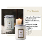 bougies parfumées soja aromathérapie gris métallisé dentelle élégantes decoration maison sérénité Baltic Amber Misty