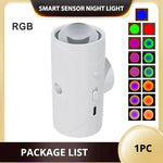 lampe murale rechargeable capteur mouvement modes éclairage led adhésif indicateur charge type