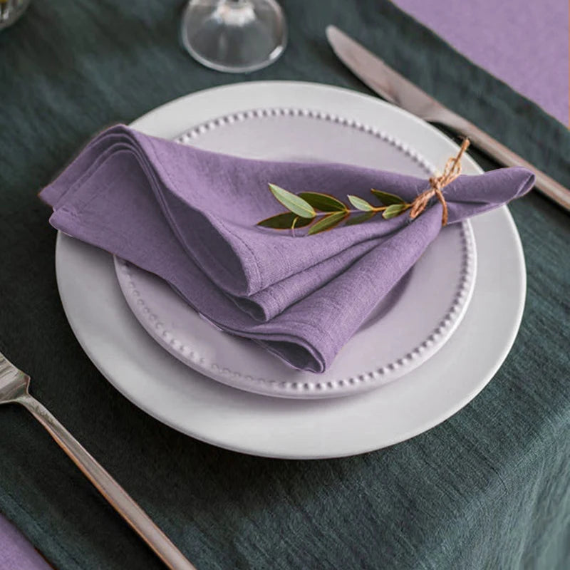 serviette carrée blanc texture classique 40cm 40cm réutilisable maison restaurant