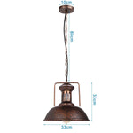 lampe suspendue industrielle or bronze abatjour noir éclairage salon chambre moderne vintage