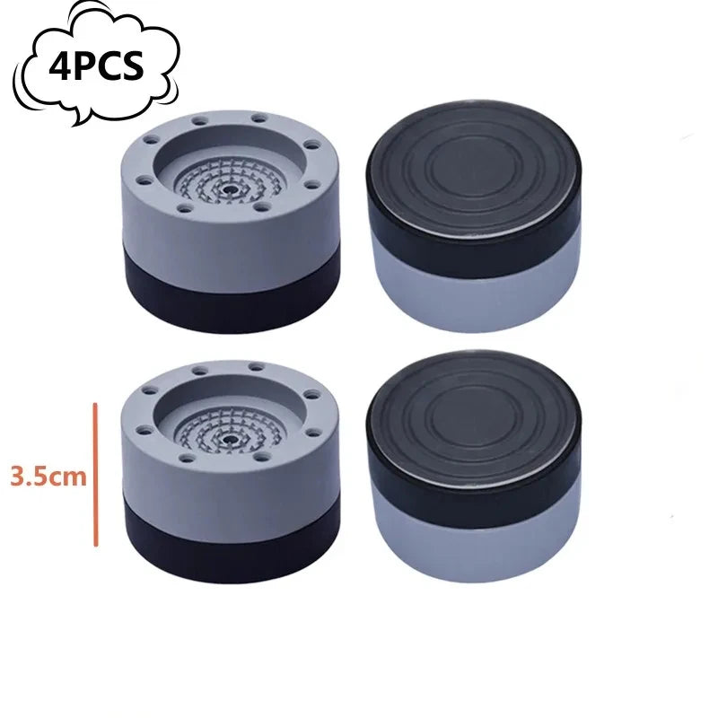 supports anti vibration machine laver pièces gris noir surface perforée base caoutchouc antidérapants
