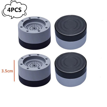 supports anti vibration machine laver pièces gris noir surface perforée base caoutchouc antidérapants