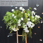 décoration maison naturelle composition florale artificielle feuilles fleurs vert blanc rose rustic styleextérieurintérieur