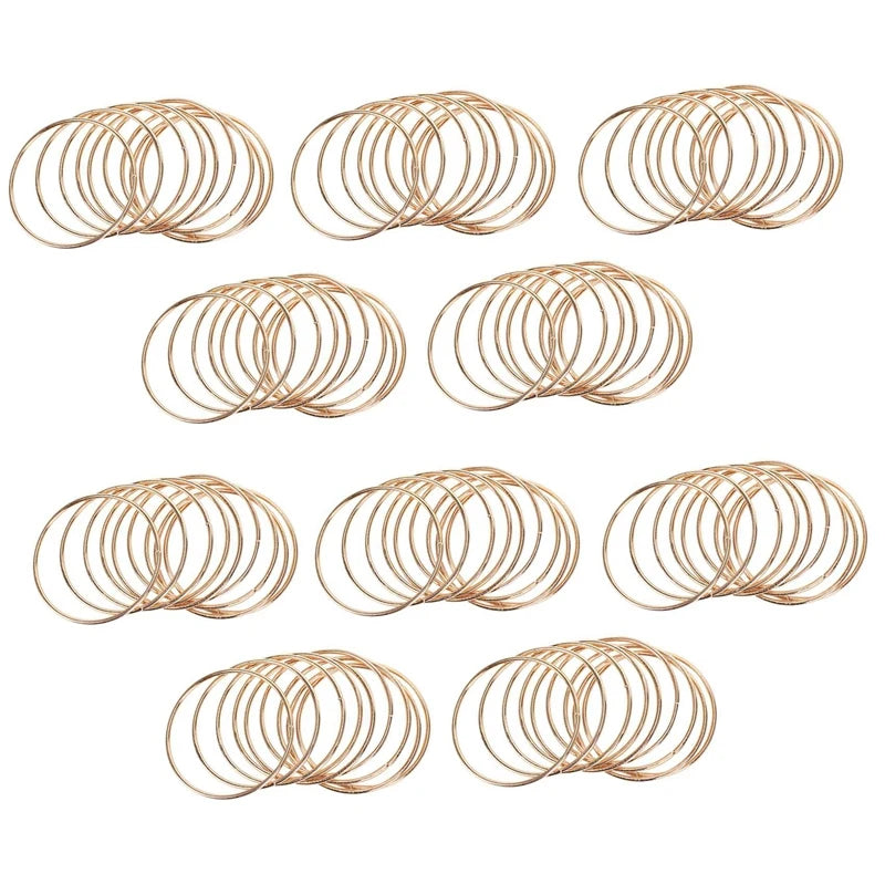 bracelets métal doré lisses minimalistes pack 100 unités opaques métal doré